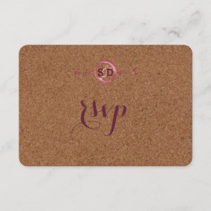 Vineyard Cork Stain Red Wine Weding RSVP