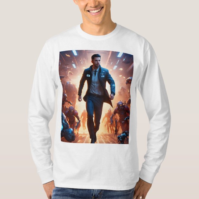 Vingadores vs. Cyborgs: Designs de Camisas de Bata (Frente)
