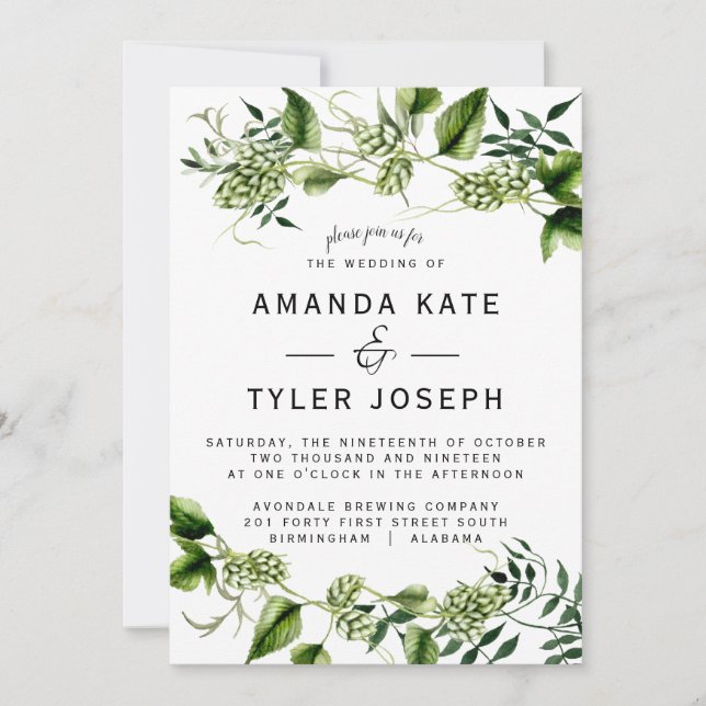 Vinha de Salto de Convite para Casamento Hopvine (Frente)