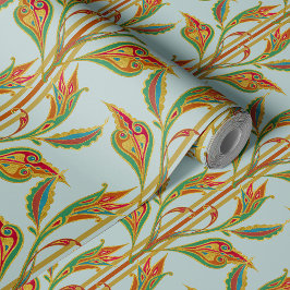 Vinha fantasia de folhas vermelhas-douradas em vid