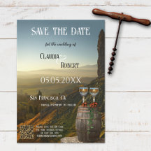 Vinha moderna ou adega QR Guardar cartão de data