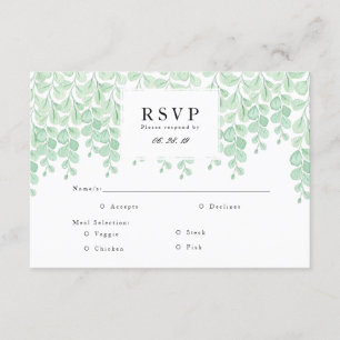Vinhas De Jardim   Placa RSVP de Cores Aquáticas