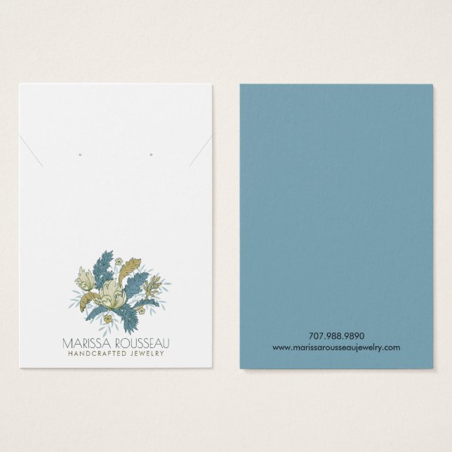 Vinhas Florais Elegantes Que Ostentam Placa De Víd (Frente & Verso)