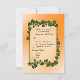 Vinhas no Outono Laranja RSVP com Entrada