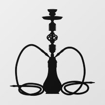 Vinheta de Arte Moderno Shisha Double Hookah