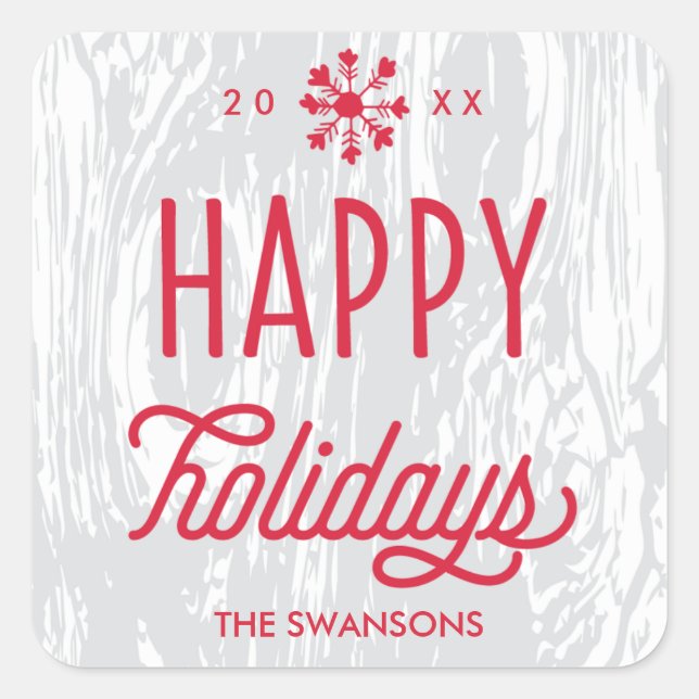 Vinheta de etiqueta de presente para feriados feli (Frente)