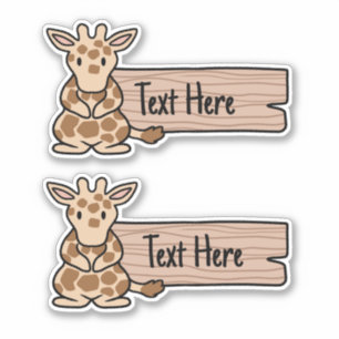 Vinheta de etiqueta Giraffe