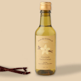 Vinheta Rótulo de Frasco Rustic Vanilla Extract