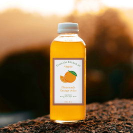 Vinheta Rótulo de Garrafa de Sumo de Laranja Russo