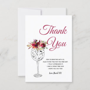 vinho, adulto, cartões de agradecimentos