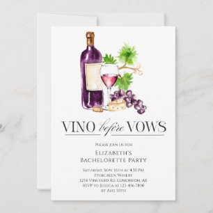 Vinho Antes dos Votos Convite de Despedida de Solt