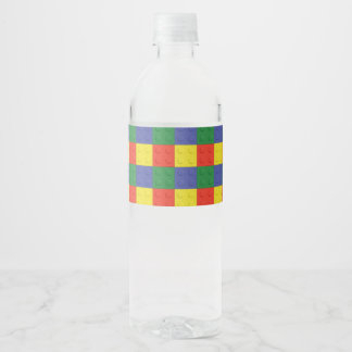 Vinho Blocos de Construção e Rótulo da Garrafa de Água