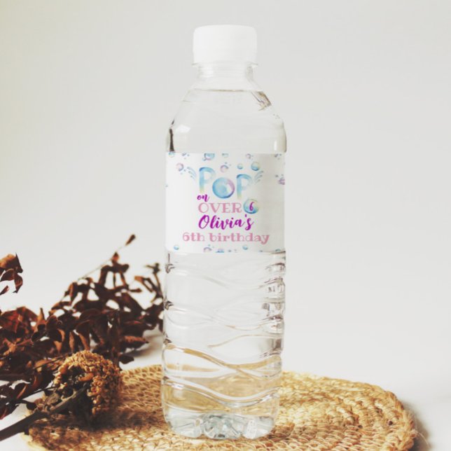 Vinho Bolha Aniversário Rótulo da Garrafa de Água Festa  (Criador carregado)