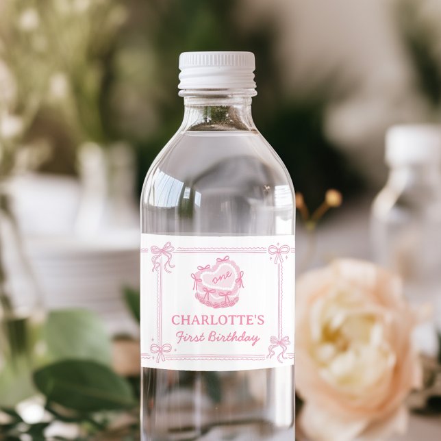 Vinho Bolo de Arco rosa Rótulo da Garrafa de Água de Ani (Criador carregado)