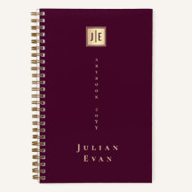 Vinho Borgonha Monograma Elegante Dourado Brilhant