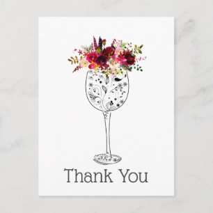 vinho, cartões de agradecimentos