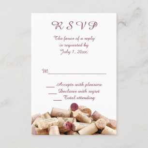 Vinho Corks Casamento RSVP