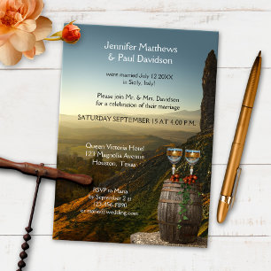 Vinho da adega temático após Wedding o convite