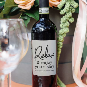 Vinho De Aluguel De Férias Agradecemos As Etiqueta