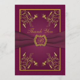 Vinho de ameixa e Cartões de agradecimentos de mon