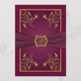 Vinho de ameixa e Convite para Casamento de Monogr