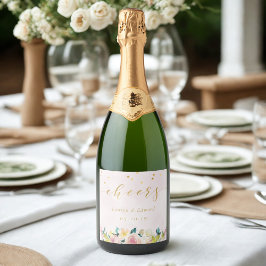 Vinho de Casamento Jantar de Noivado Floral Rosa R