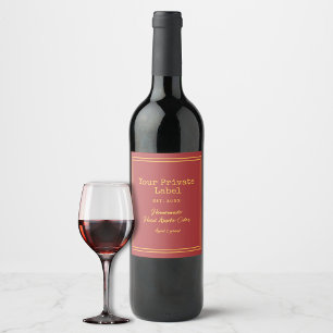 Vinho De Duro De Maçã De Rótulo Privado