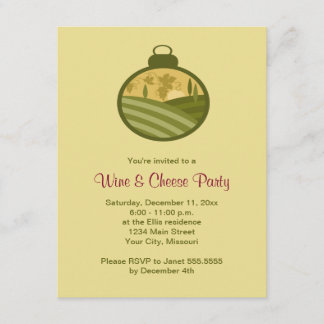 Vinho de férias e Convites de festas de queijo