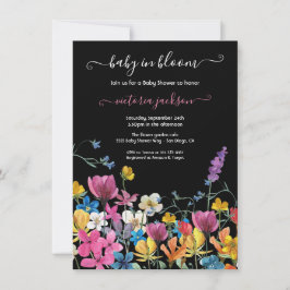 Vinho de Flor Selvagem no Convite para Chá de fral