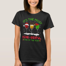 Vinho de Natal Camisa Xmas Álcool Pajama