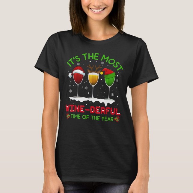 Vinho de Natal Camisa Xmas Álcool Pajama (Frente)