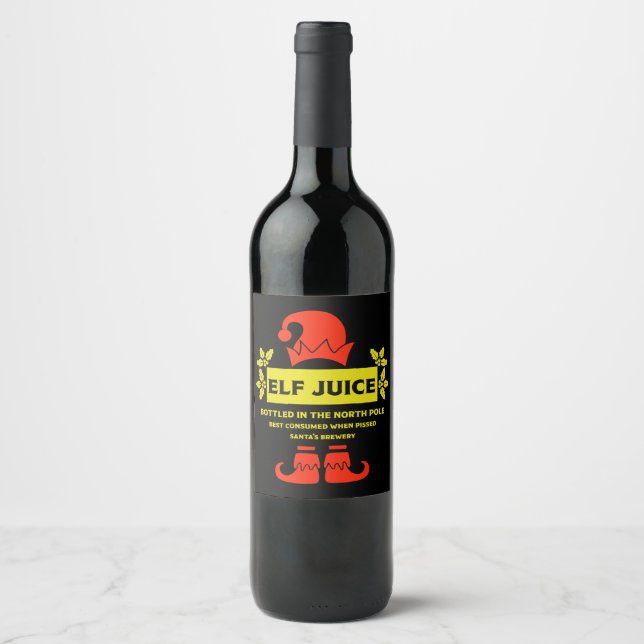 Vinho De Natal E Rótulos De Vinho Espumante (Frente)