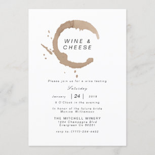 Vinho e queijo sofisticados Convite