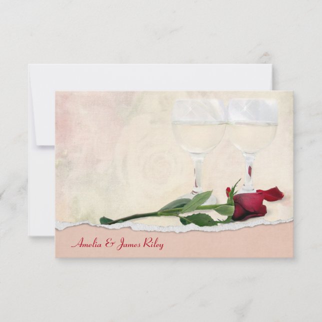 Vinho e Rosa RSVP (Frente)