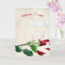 Vinho e Rosa vermelha para o 73.o Cartão de Aniver