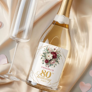 Vinho Espumante de Aniversário de 80 anos Blush Bu