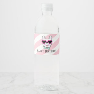 Vinho garrafa de água RÓTULO Buldogue, cão, animal