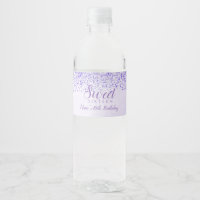 Glitter Roxo, Gama Doce 16 Rótulo Da Garrafa De Ág