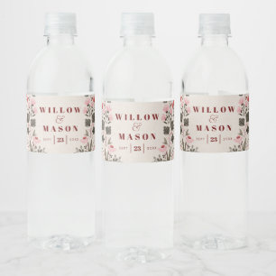 Vinho Modern Boho Folk Wedk Favorece Rótulo De Garrafa D