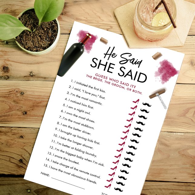 Vinho Moderno - Ele Disse Que Ela Disse Cartão De  (Criador carregado)