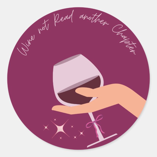 Vinho Não Lido Outro Adesivo De Capítulo (Frente)