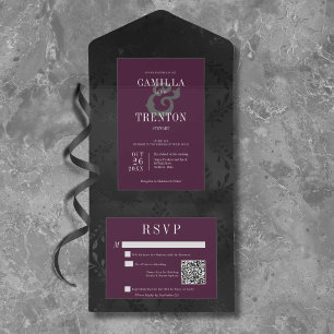 Vinho Negro Gótico Escuro Satírico Código QR