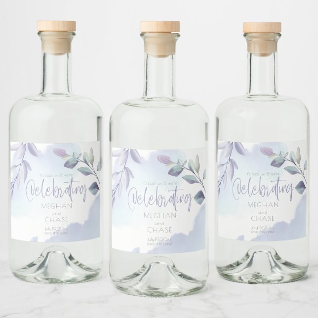 Vinho ou cerveja | Cores Aquáticas Russas Folhas L (Garrafas)