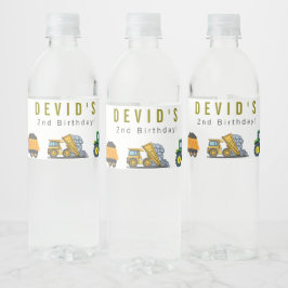 Vinho Rótulo da Garrafa de Água de Aniversário de Constr