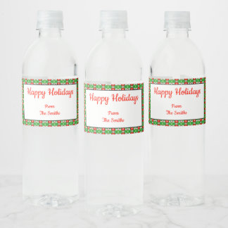 Vinho Rótulo da Garrafa de Água de Natal