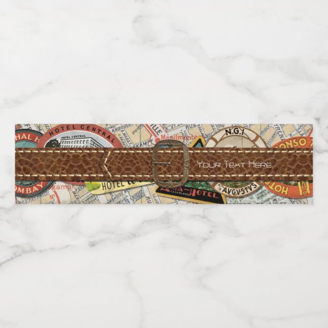 Vinho Rótulo da garrafa de água de viagem (Rótulo Único)