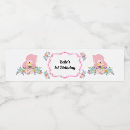 Vinho Rótulo da Garrafa de Água do Baby Flamingo Party