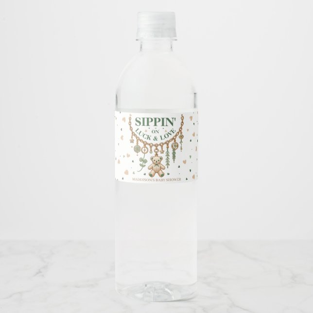 Vinho Rótulo Da Garrafa De Água Do Chá de fraldas Da Sor (Frente)