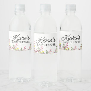 Vinho Rótulo da garrafa de água do Chá de fraldas de flo