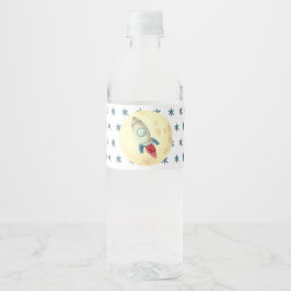 Vinho Rótulo da garrafa de água para temas de foguetes